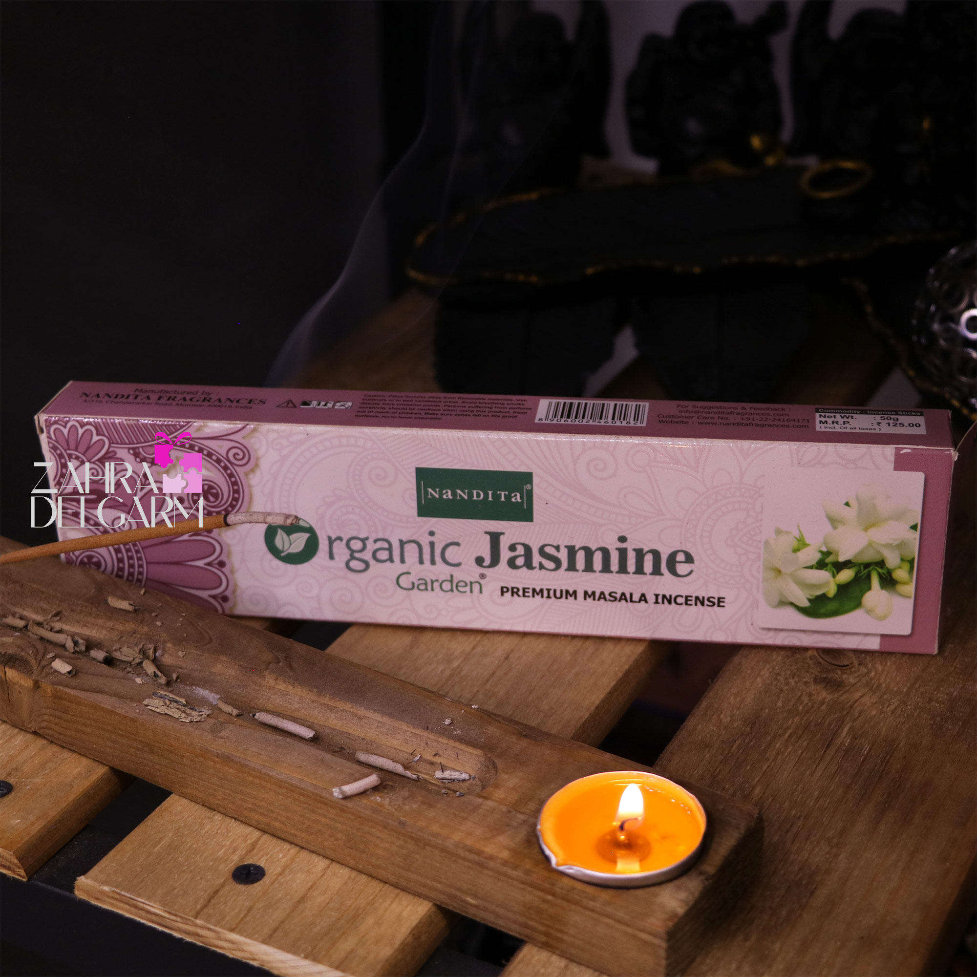 عود دستساز organic jasmine برند nandita