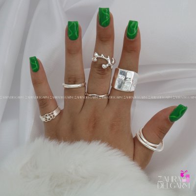 خرید محصول انگشتر پکی ابکاری نقره کد 15