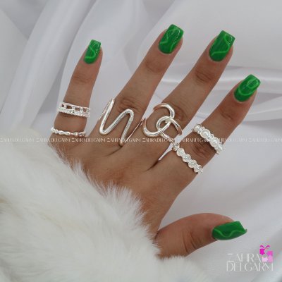 خرید محصول انگشتر پکی ابکاری نقره کد 13