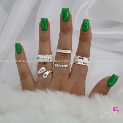 خرید محصول انگشتر پکی ابکاری نقره کد 11