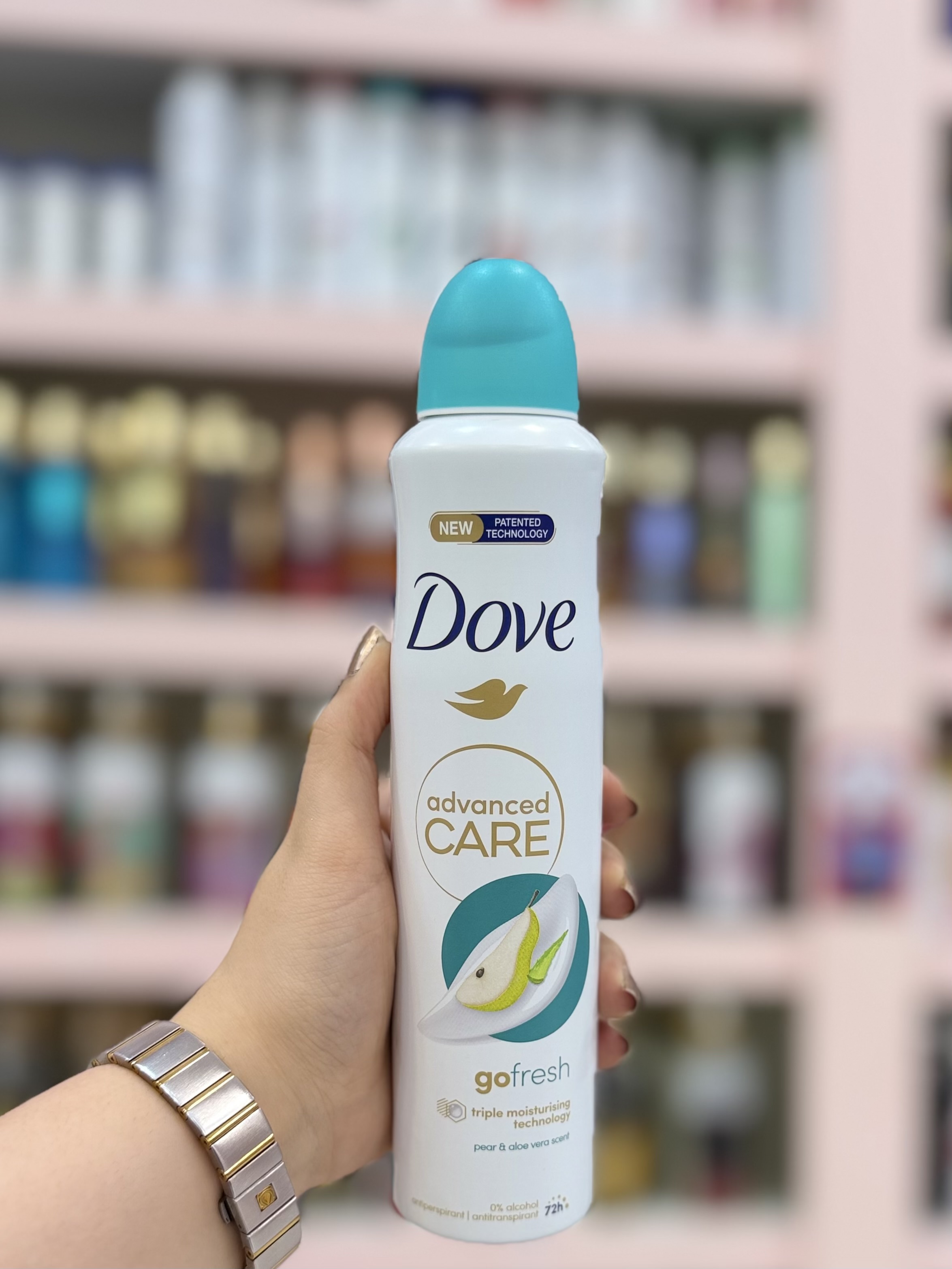 اسپری داو رایحه گلابی و آلوئه‌ورا go fresh
