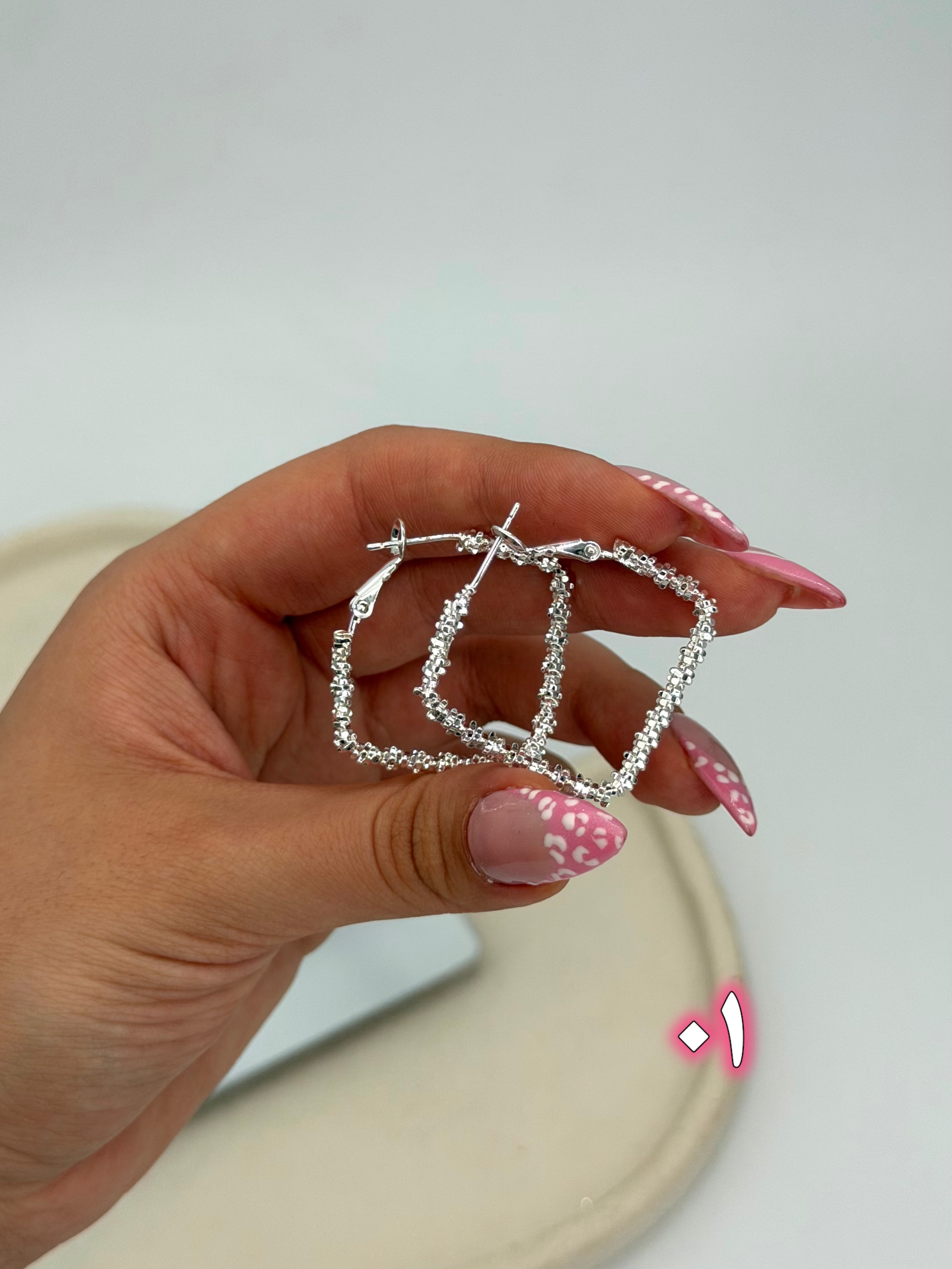 گوشواره مربعی تراش دار فشن جولری